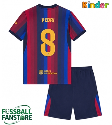 Barcelona Pedri Gonzalez #8 Replik Heimtrikot Kinder 2026-27 Kurzarm (+ Kurze Hosen)